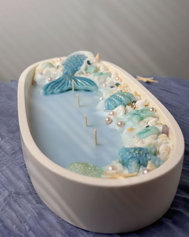 Ocean Bliss Mermaid Candle – Centerpiece for Serenity