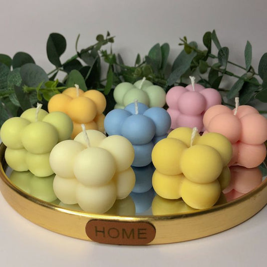 Pastel Bubble Candle