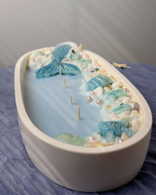 Ocean Bliss Mermaid Candle – Centerpiece for Serenity